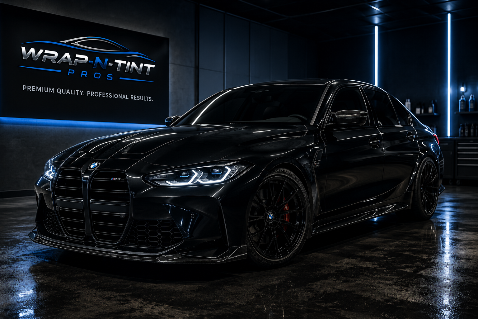Black BMW M3 wrap inspiration